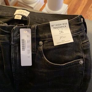 10”High Rise Toothpick J-Crew Jeans 26